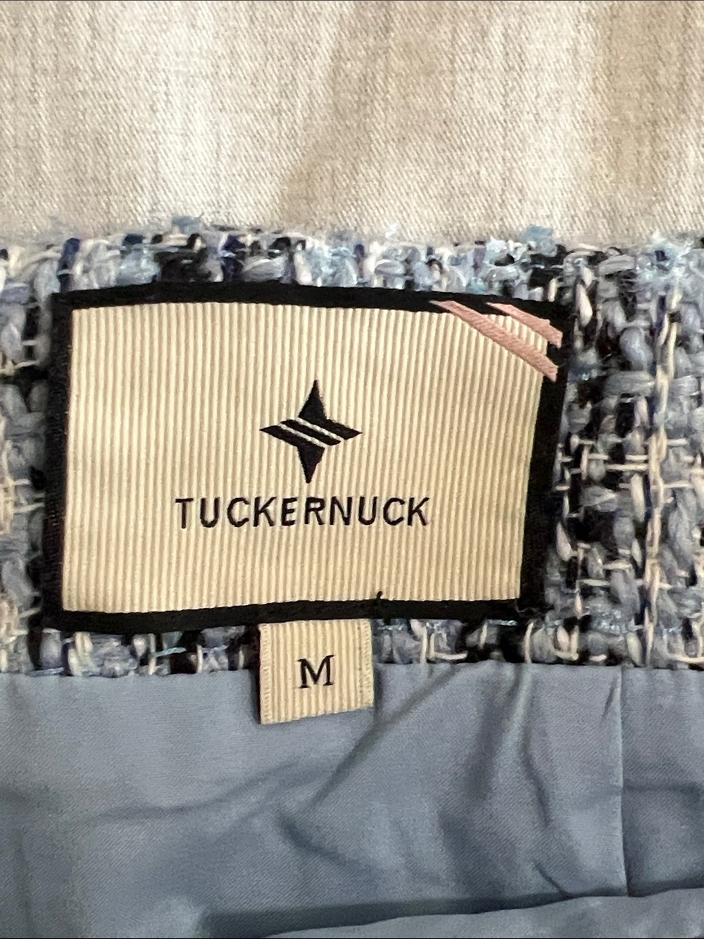 Tuckernuck Blue Tweed Dorset Midi Cynthia Skirt EUC Size Medium - Picture 6 of 9